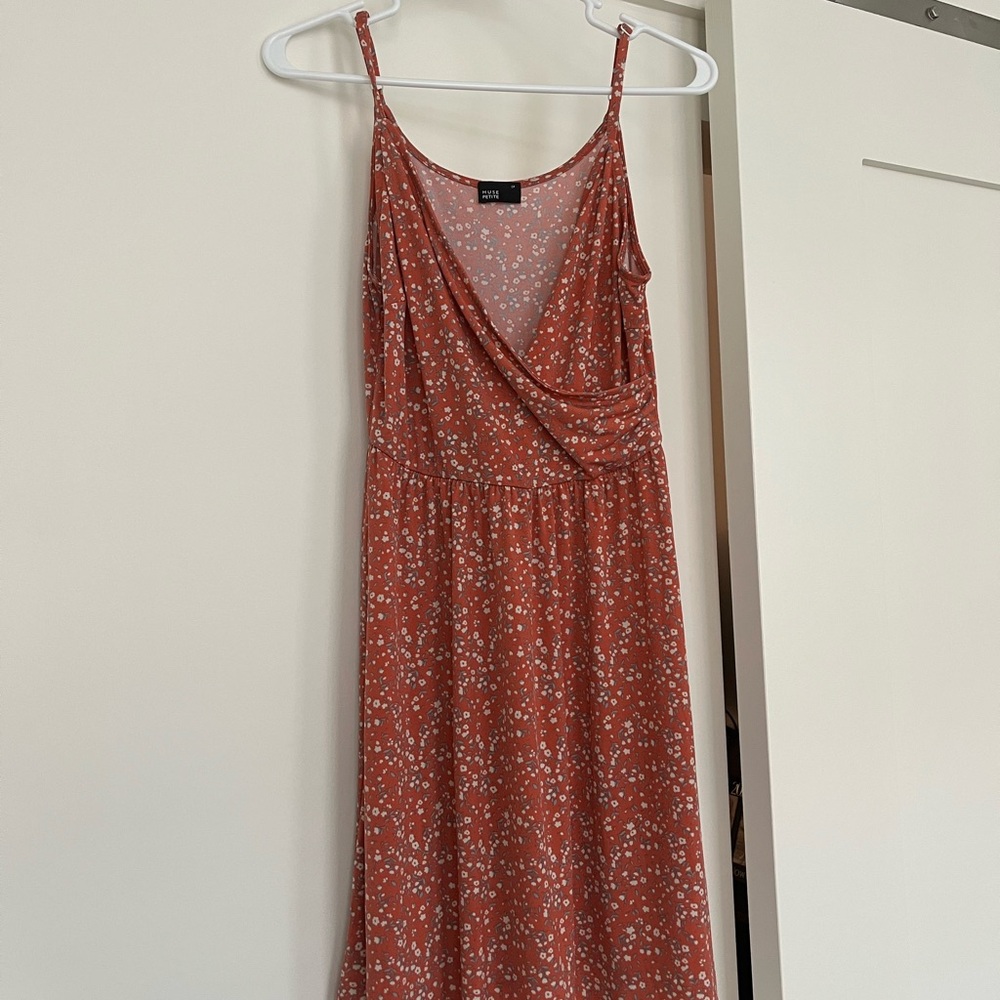 Muse Rust Floral Mini Dress